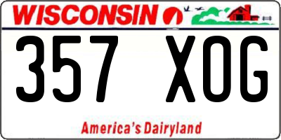 WI license plate 357XOG