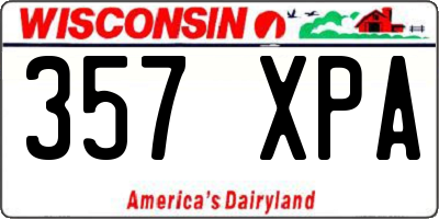 WI license plate 357XPA