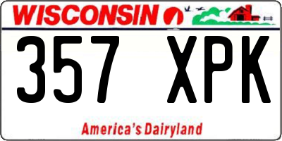 WI license plate 357XPK