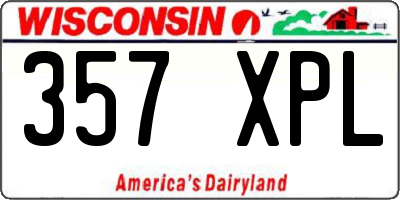 WI license plate 357XPL