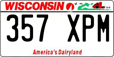 WI license plate 357XPM