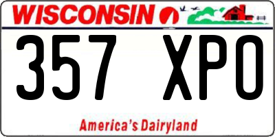 WI license plate 357XPO