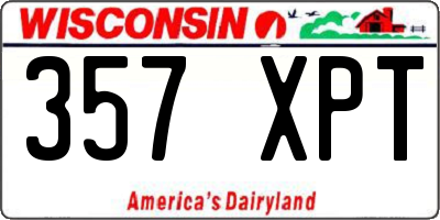 WI license plate 357XPT