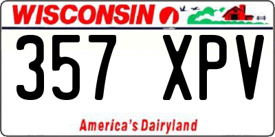 WI license plate 357XPV