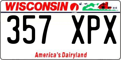 WI license plate 357XPX