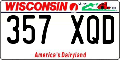 WI license plate 357XQD
