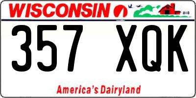WI license plate 357XQK