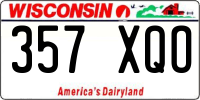 WI license plate 357XQO