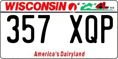 WI license plate 357XQP