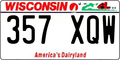 WI license plate 357XQW
