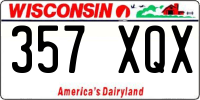 WI license plate 357XQX