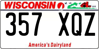 WI license plate 357XQZ