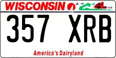WI license plate 357XRB