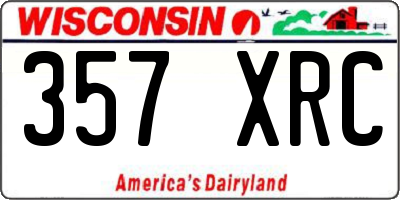 WI license plate 357XRC