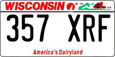 WI license plate 357XRF
