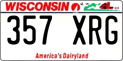 WI license plate 357XRG