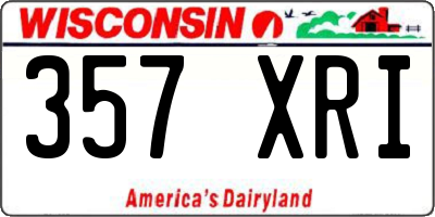 WI license plate 357XRI
