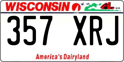 WI license plate 357XRJ
