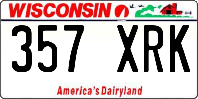 WI license plate 357XRK