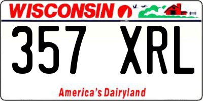 WI license plate 357XRL