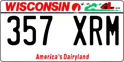 WI license plate 357XRM