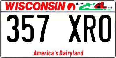 WI license plate 357XRO