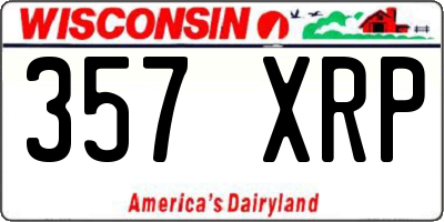 WI license plate 357XRP