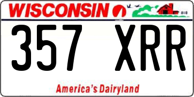 WI license plate 357XRR