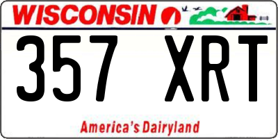 WI license plate 357XRT