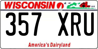 WI license plate 357XRU