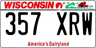 WI license plate 357XRW
