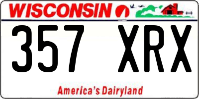 WI license plate 357XRX