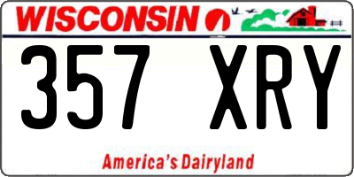 WI license plate 357XRY