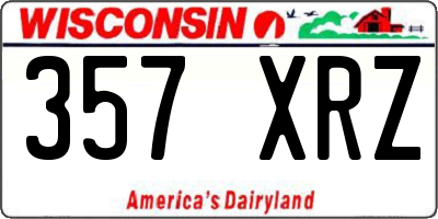 WI license plate 357XRZ
