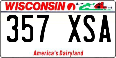 WI license plate 357XSA