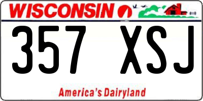 WI license plate 357XSJ