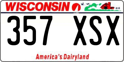 WI license plate 357XSX