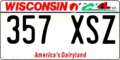 WI license plate 357XSZ