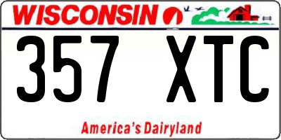 WI license plate 357XTC