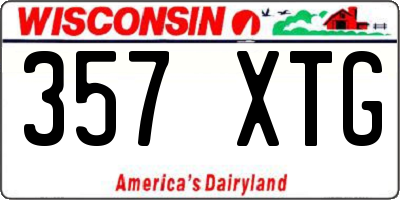 WI license plate 357XTG