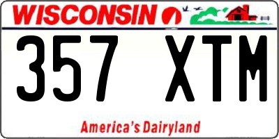 WI license plate 357XTM