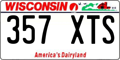 WI license plate 357XTS