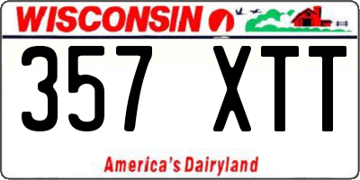 WI license plate 357XTT