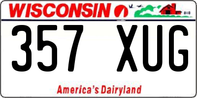 WI license plate 357XUG