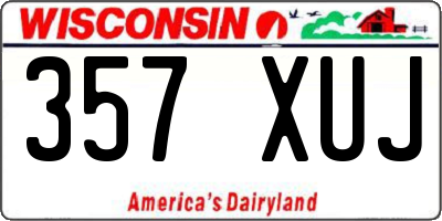 WI license plate 357XUJ