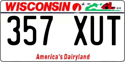 WI license plate 357XUT