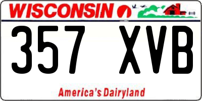 WI license plate 357XVB