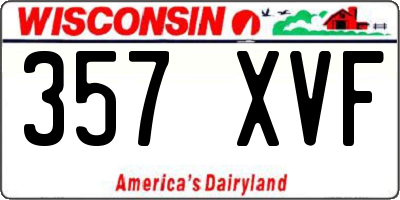 WI license plate 357XVF