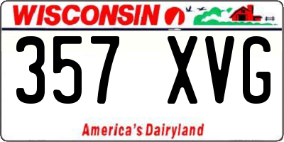 WI license plate 357XVG