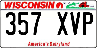 WI license plate 357XVP